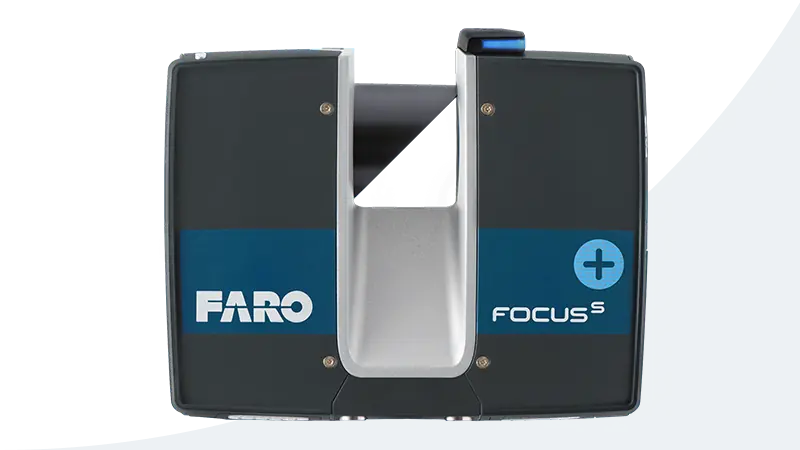 Front view of the FARO FocusS Plus scanner housing used for the FocusS 150 Plus configuration