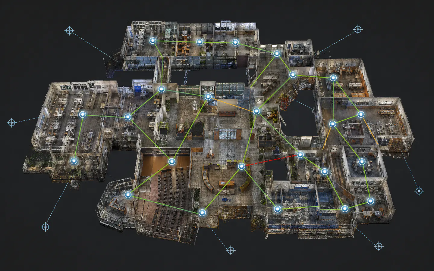 SCENE-inspired interactive registration network over a full-color building project point cloud